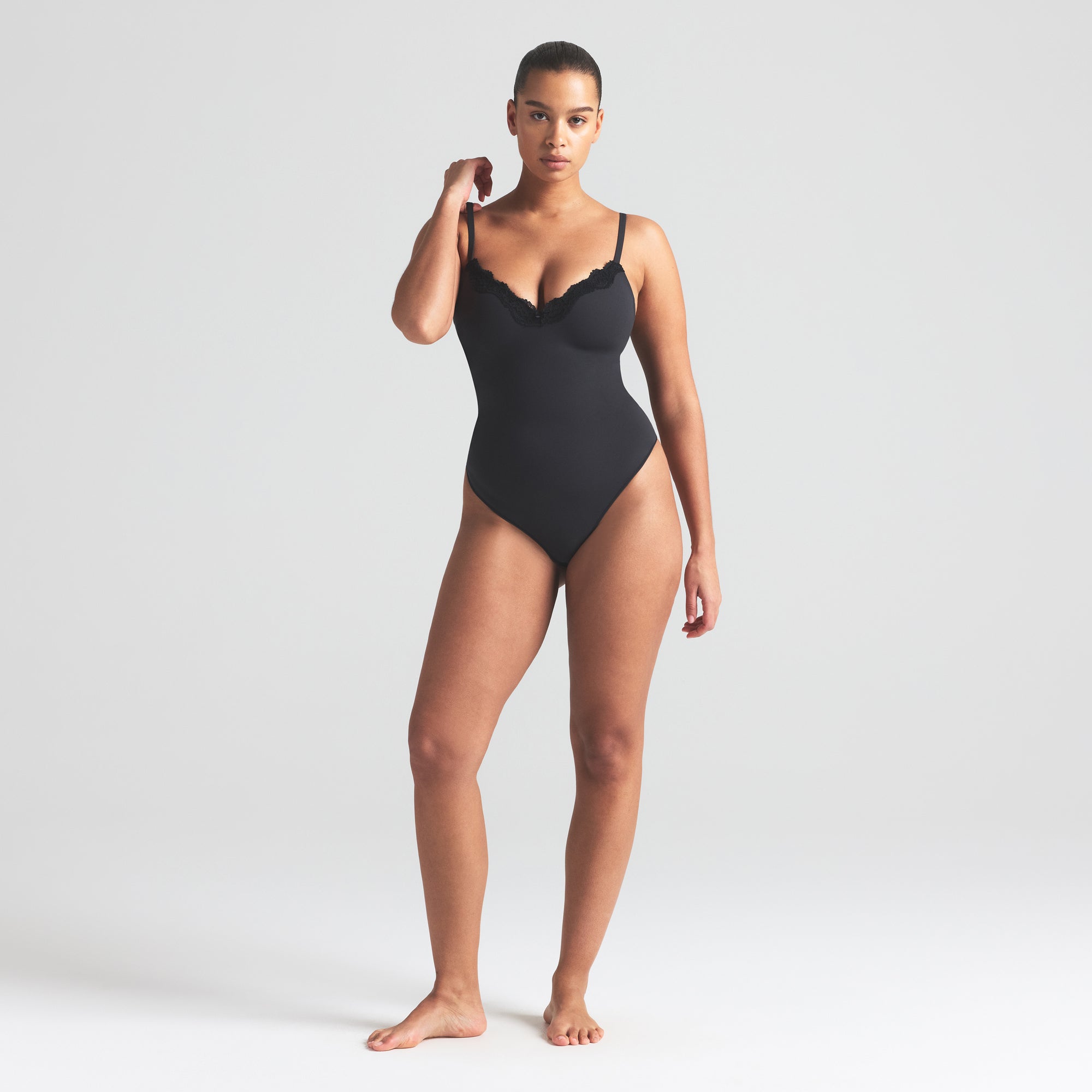 FITS EVERYBODY LACE PUSH-UP BODYSUIT | ONYX