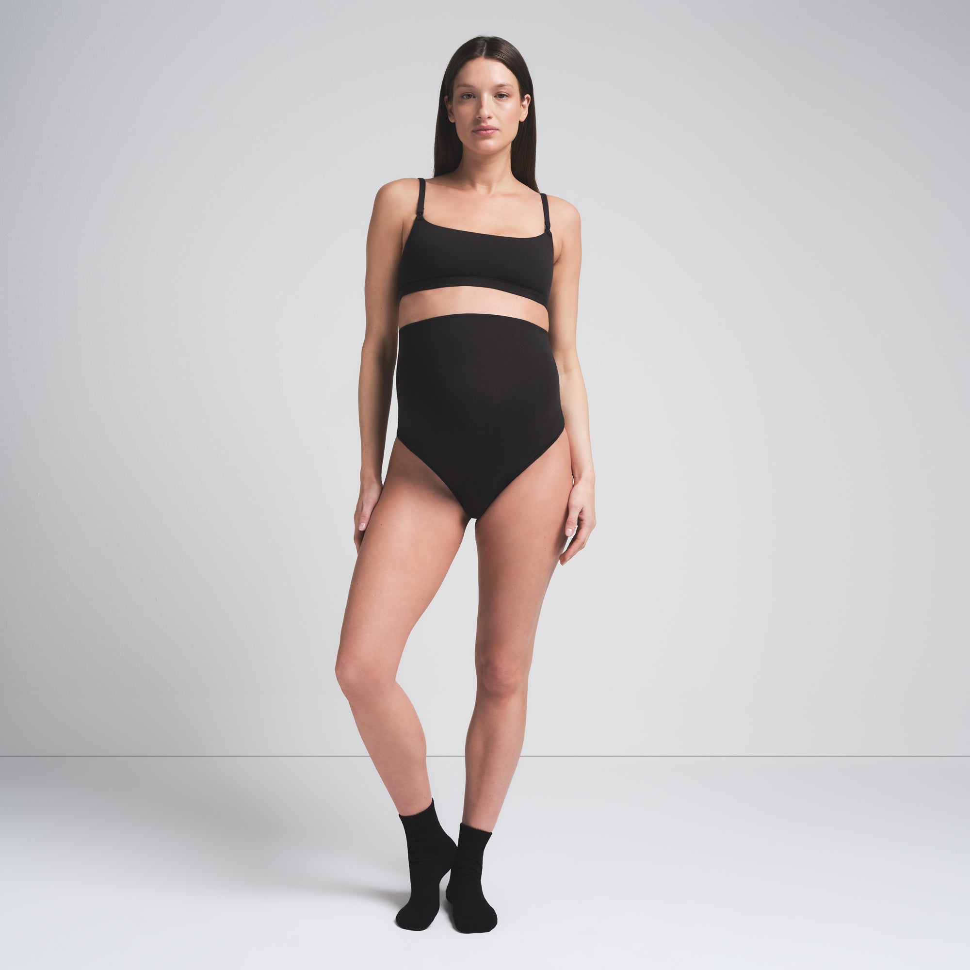 COTTON JERSEY MATERNITY NURSING SCOOP BRALETTE | SOOT