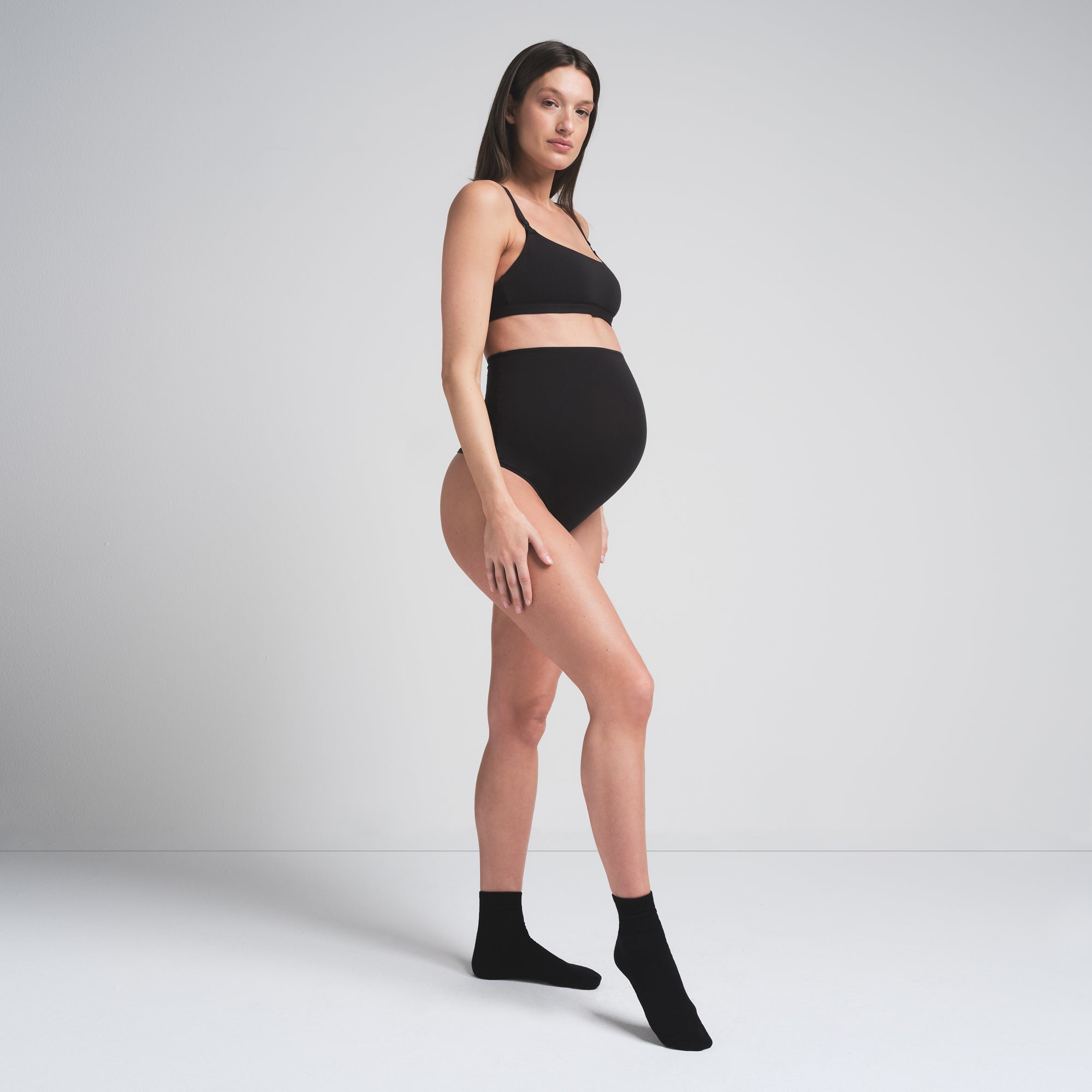 COTTON JERSEY MATERNITY NURSING SCOOP BRALETTE | SOOT