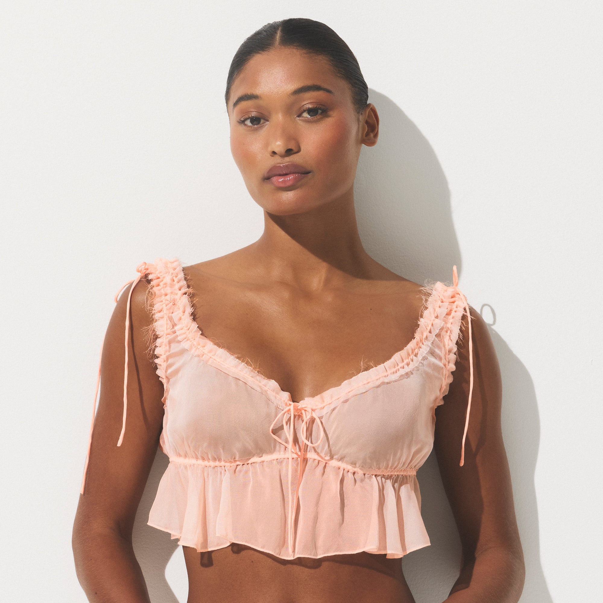 SKIMS ROMANCE BABYDOLL AND SHORT SET | PRIMROSE