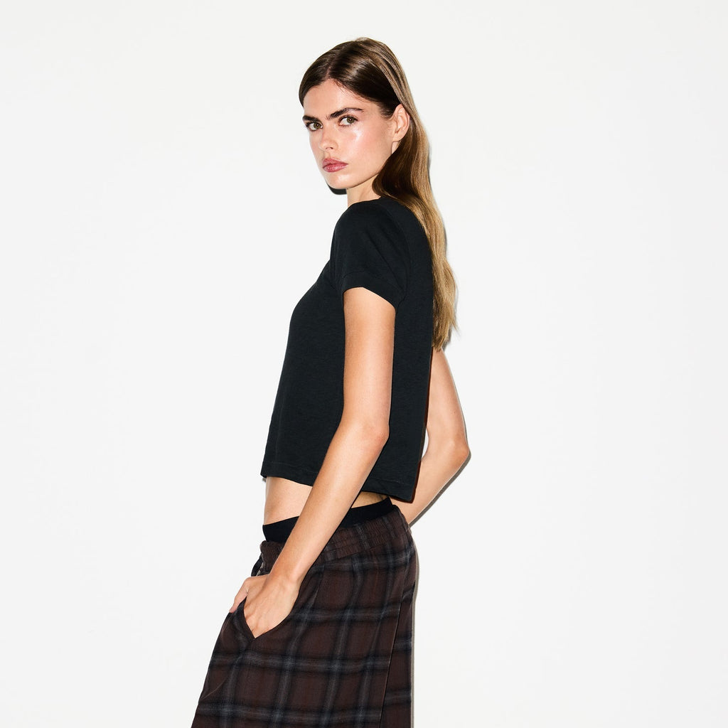 WORN IN JERSEY BABY TEE | ONYX