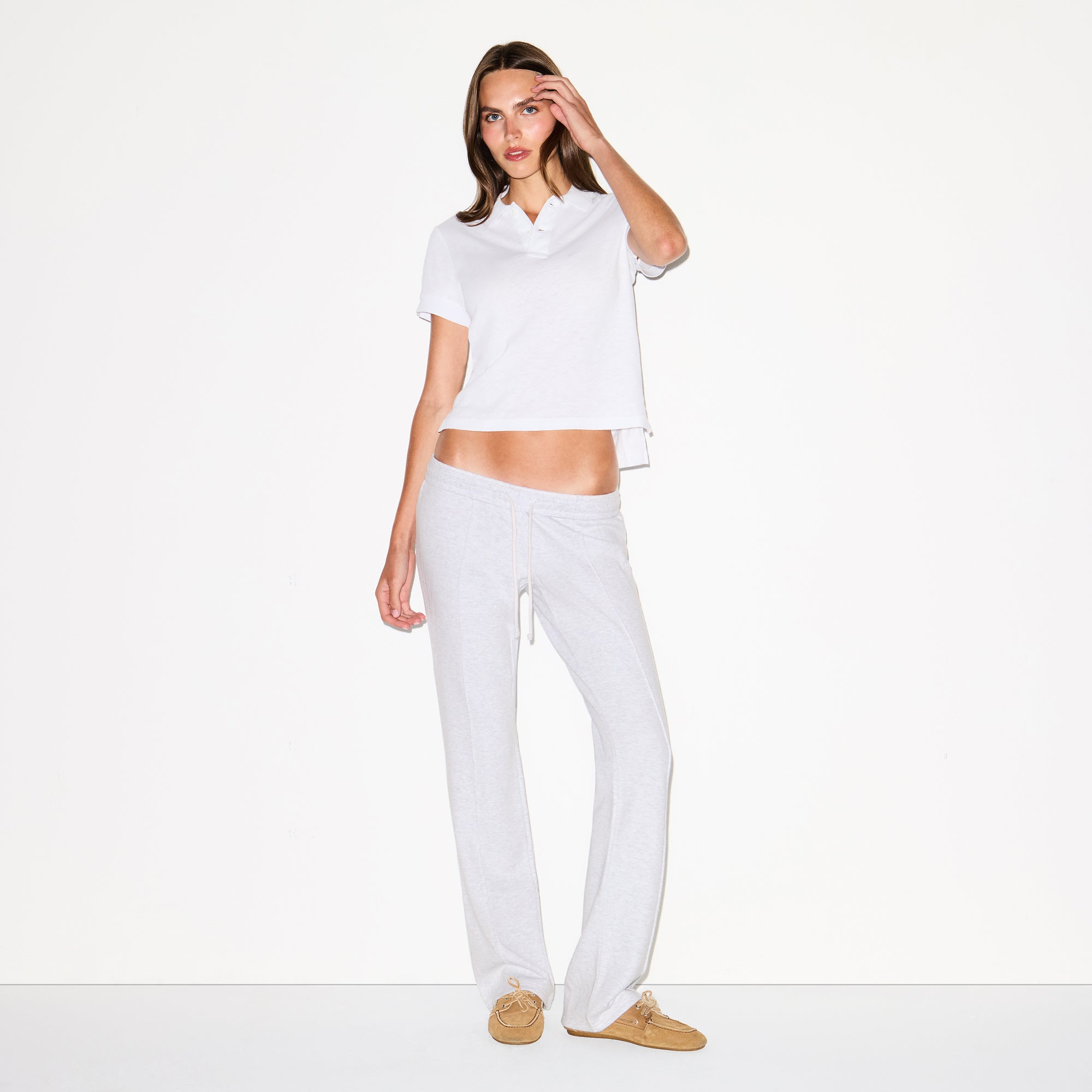 WORN IN JERSEY POLO BABY TEE | SNOW