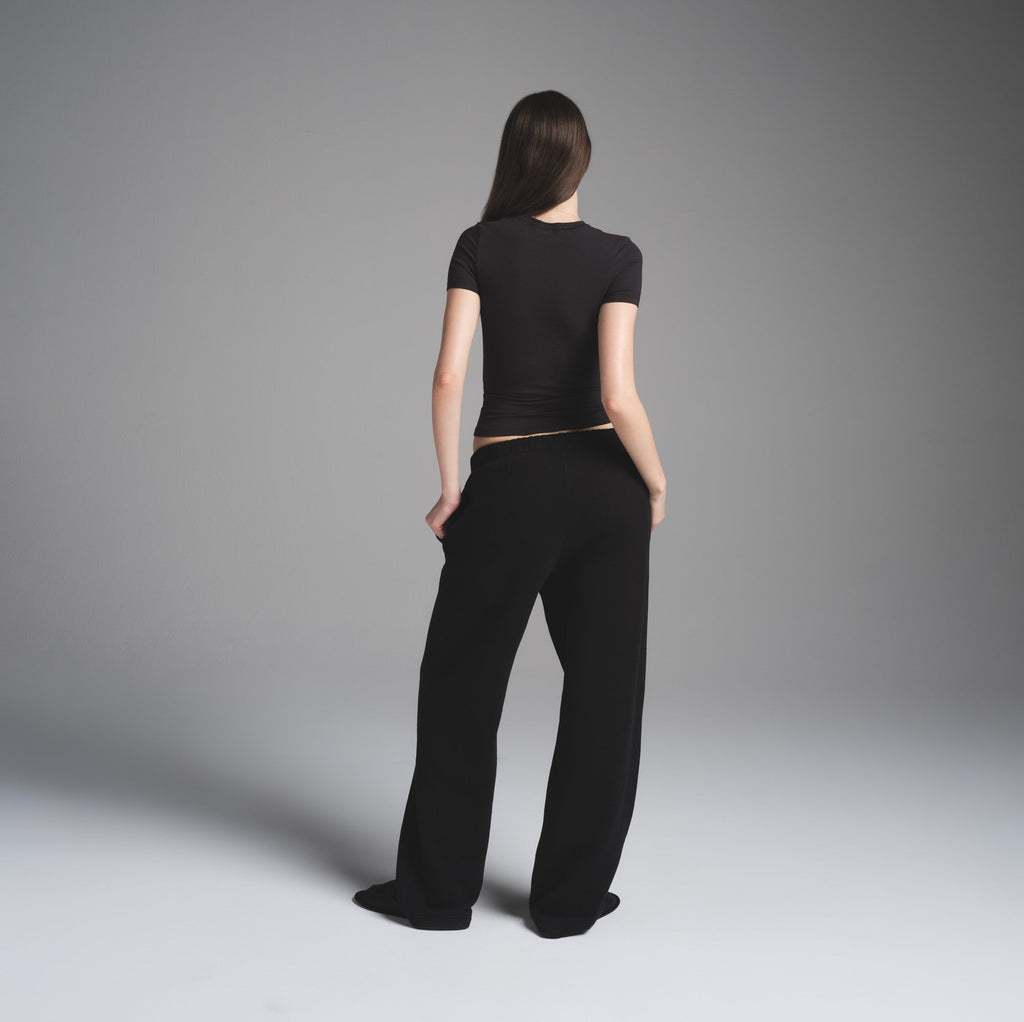 COTTON FLEECE CLASSIC STRAIGHT LEG PANT | ONYX