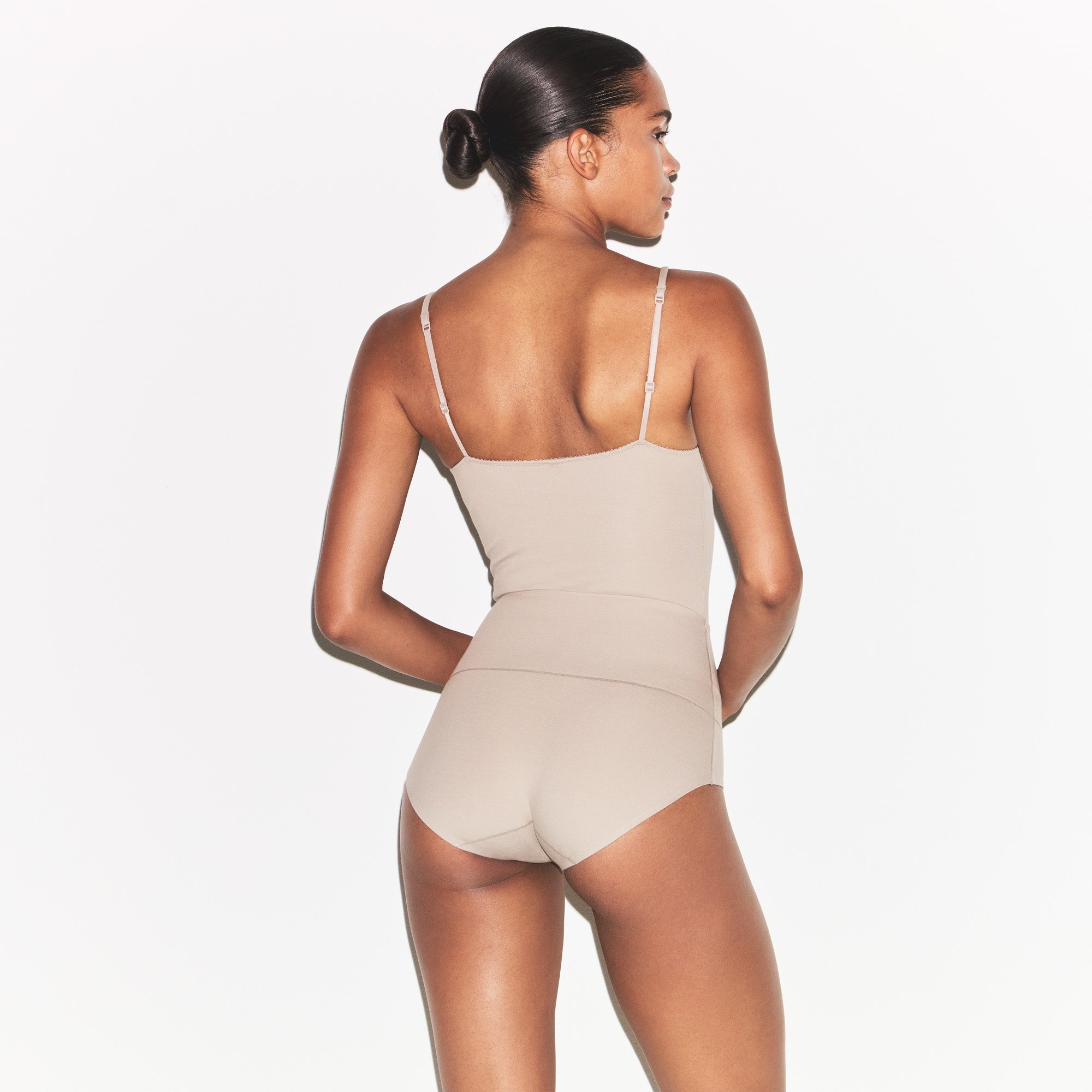 COTTON SHAPEWEAR THONG BODYSUIT | LINEN
