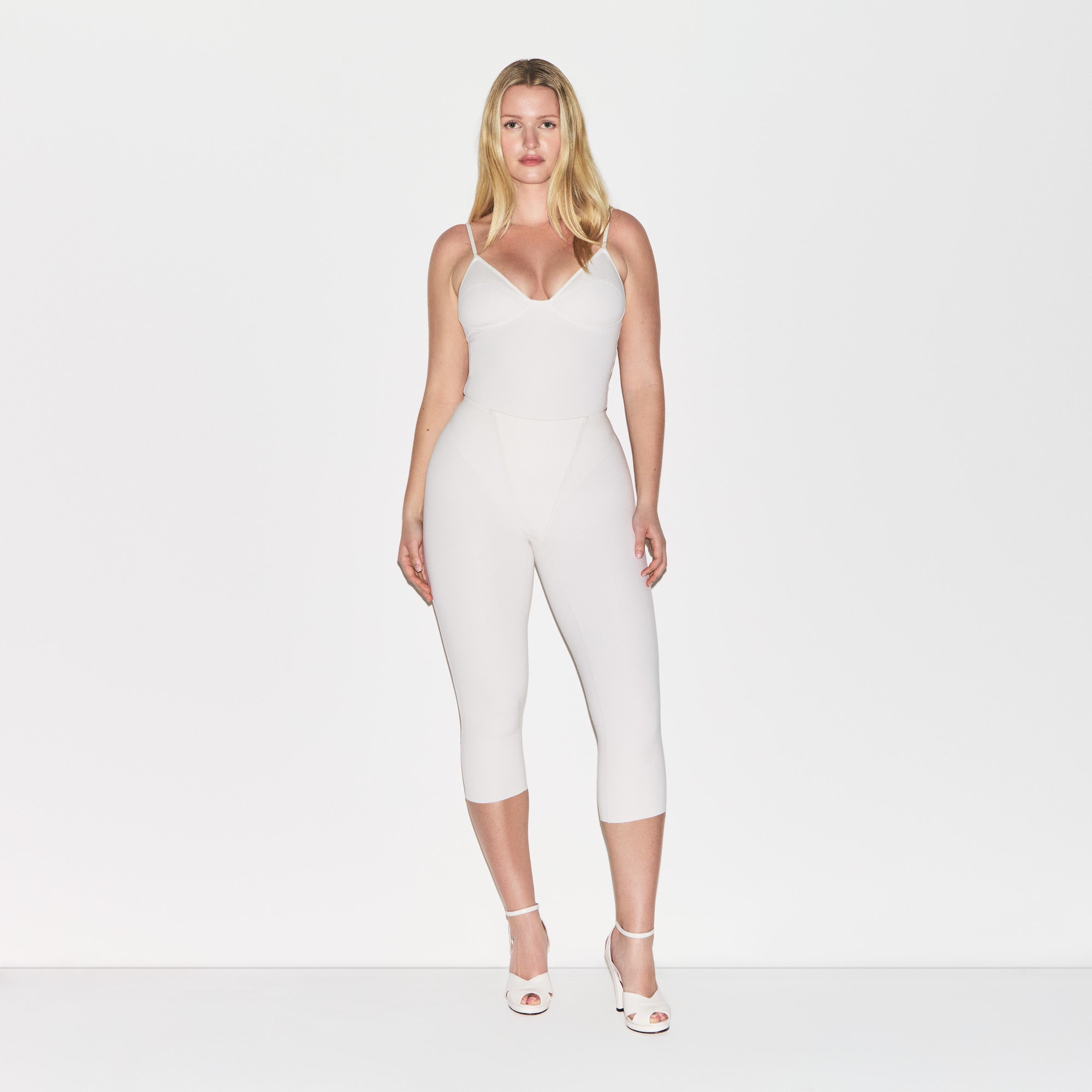COTTON SHAPEWEAR THONG BODYSUIT | MARBLE