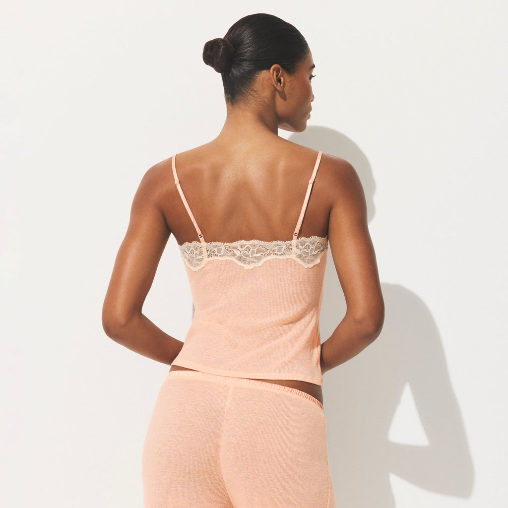 SHEER RIB LACE CAMI | VILLA