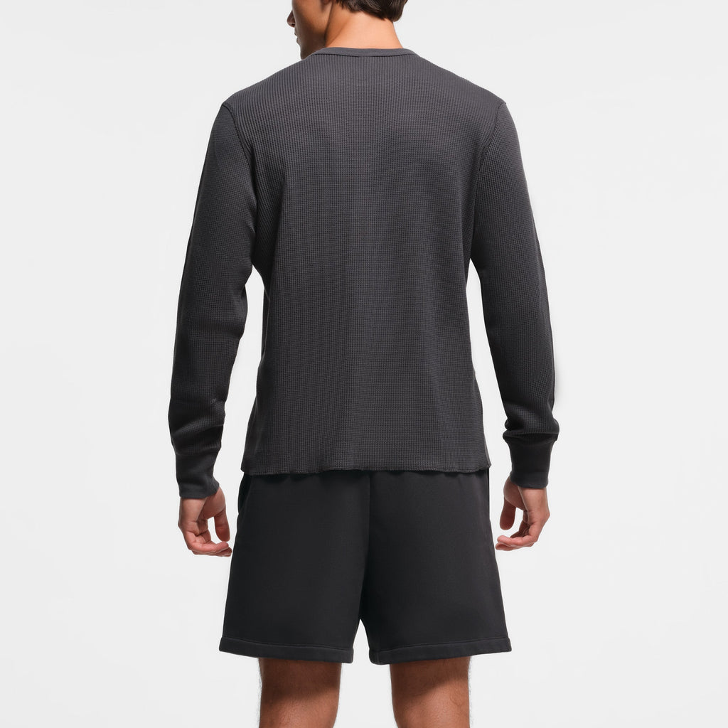 WAFFLE MENS LONG SLEEVE T-SHIRT | ASH