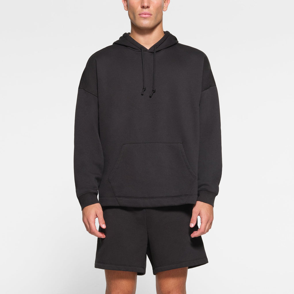 FLEECE LOUNGE MENS OVERSIZED HOODIE | WASHED ONYX