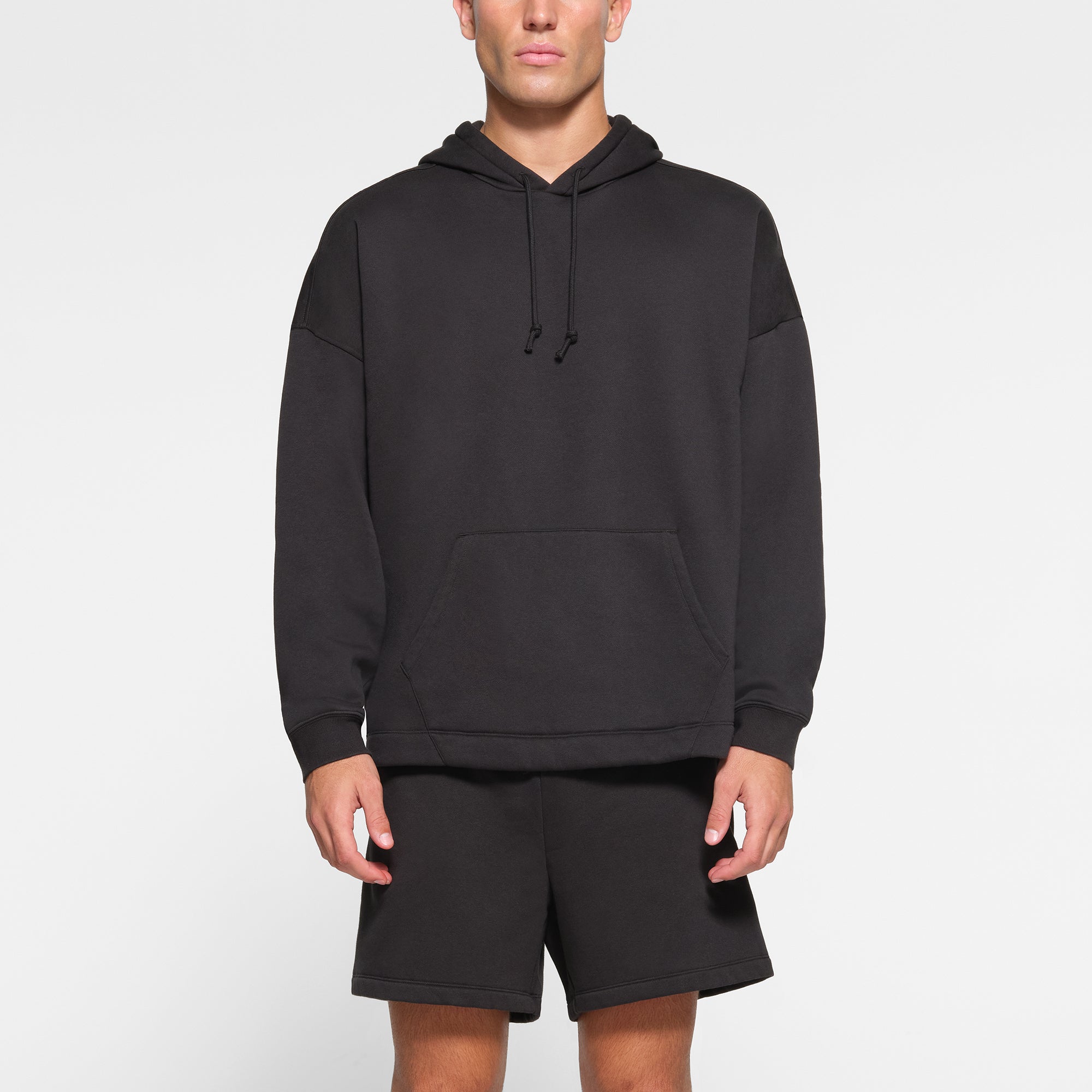 FLEECE LOUNGE MENS OVERSIZED HOODIE | WASHED ONYX