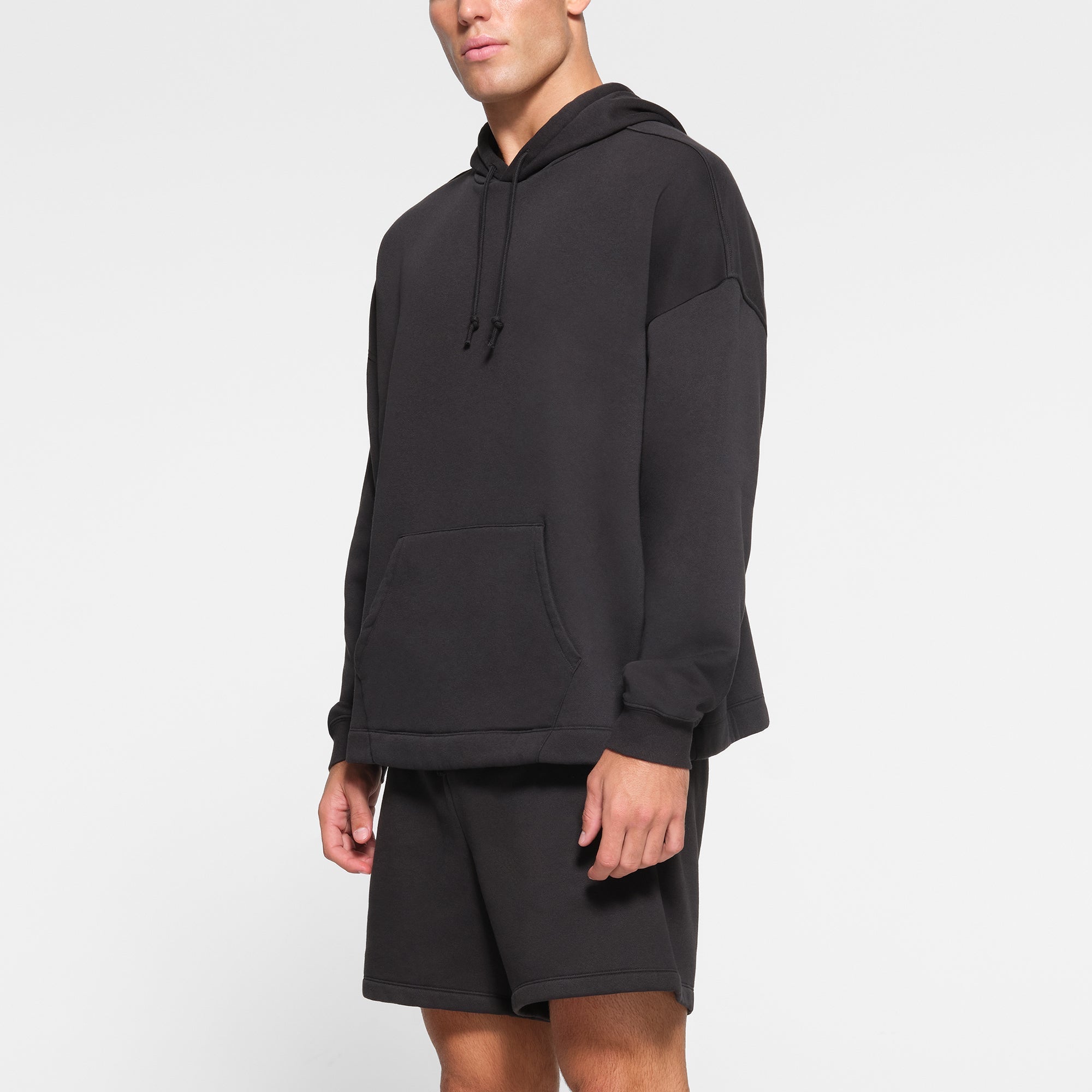 FLEECE LOUNGE MENS OVERSIZED HOODIE | WASHED ONYX