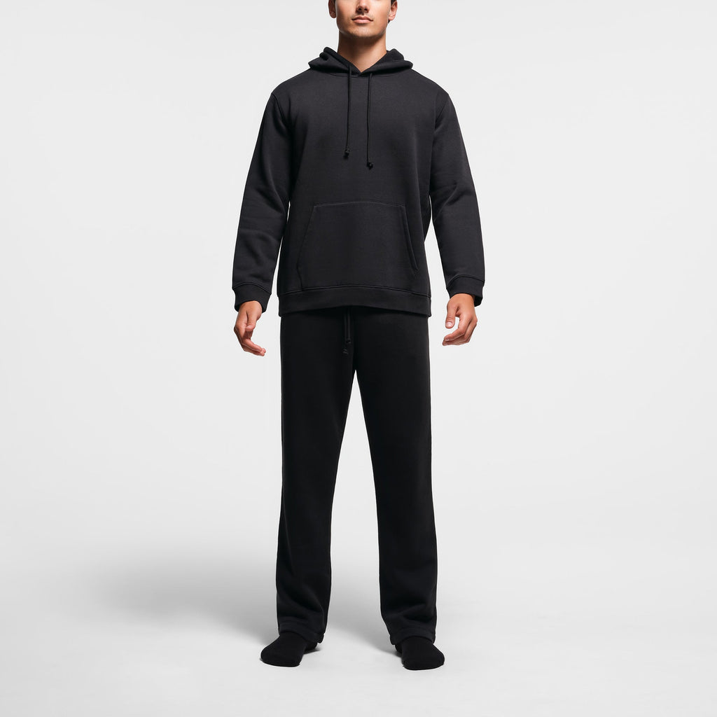 FLEECE LOUNGE MENS CREWNECK | WASHED ONYX