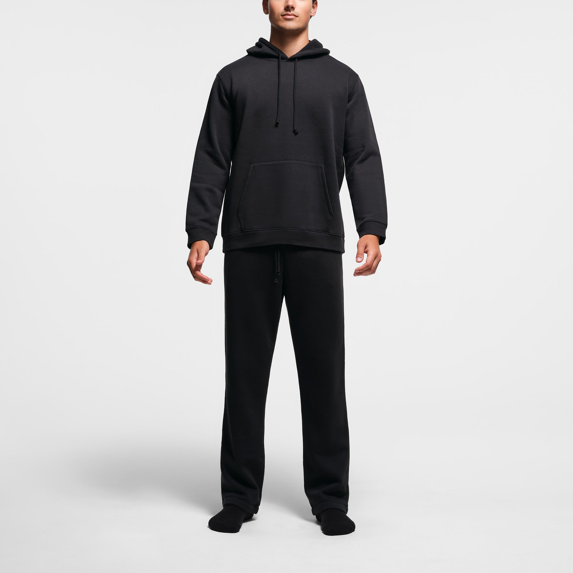 FLEECE LOUNGE MENS CREWNECK | WASHED ONYX