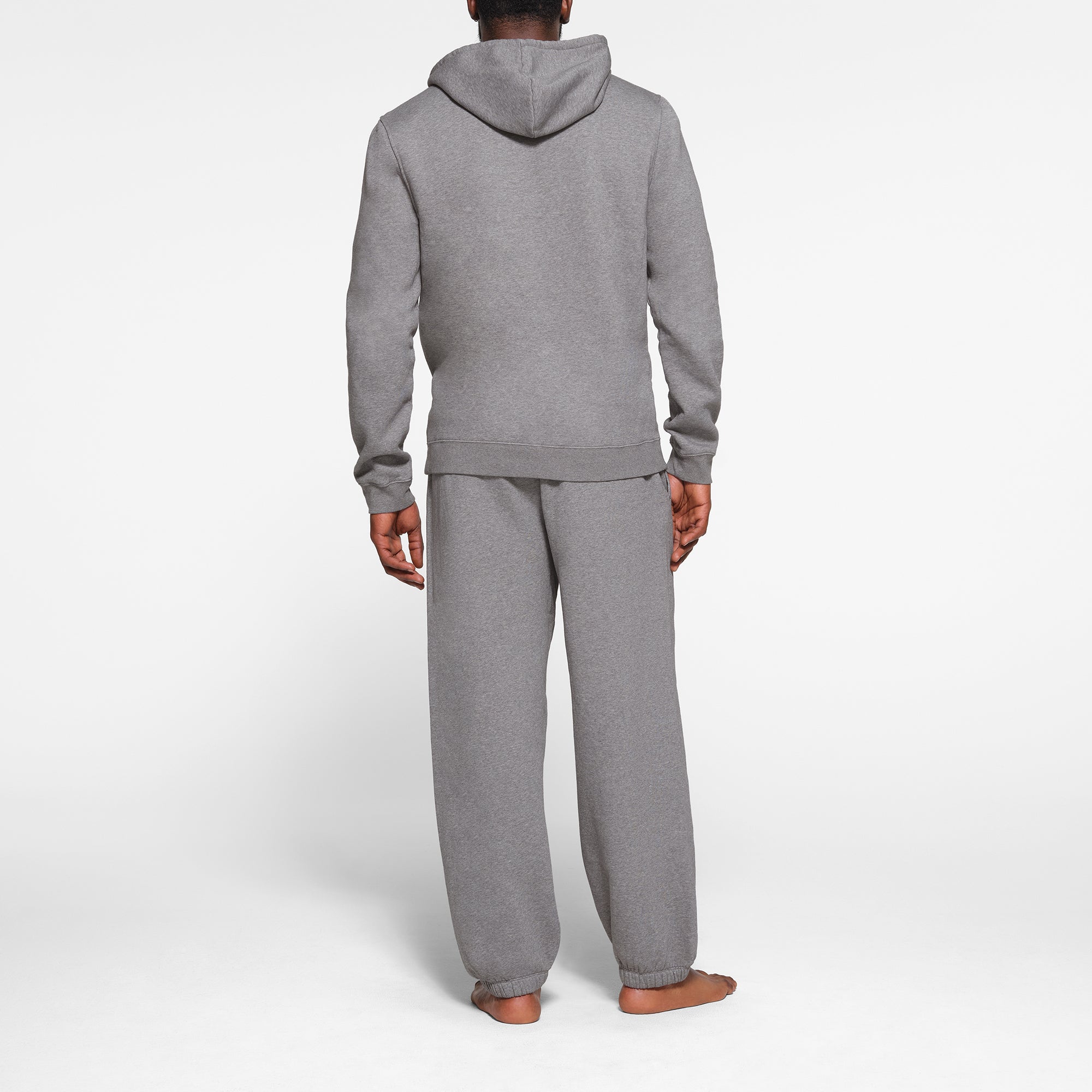 FLEECE LOUNGE MENS CLASSIC HOODIE | DARK HEATHER GREY