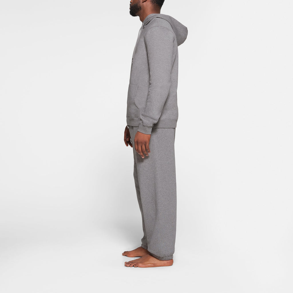 FLEECE LOUNGE MENS CLASSIC HOODIE | DARK HEATHER GREY