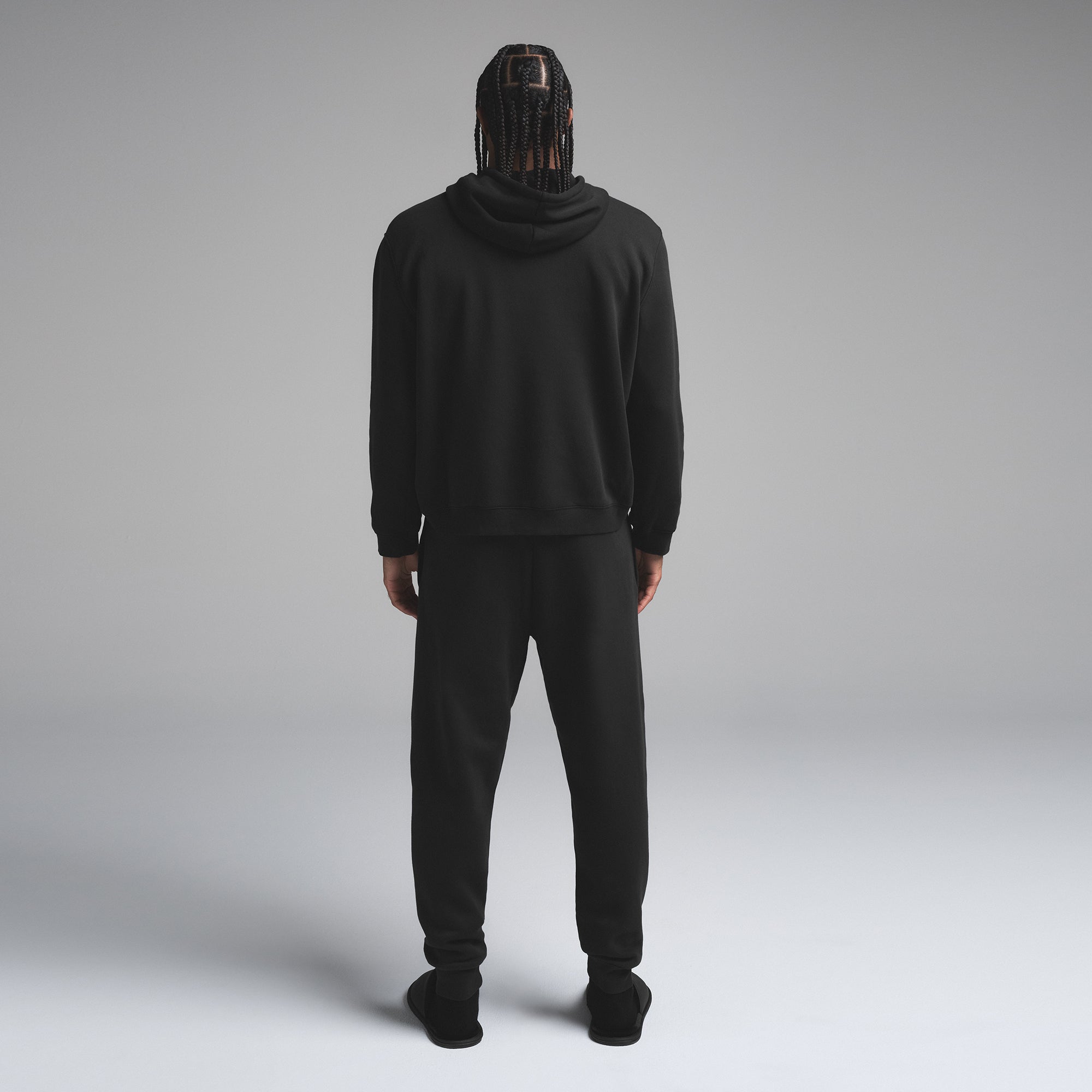 FLEECE LOUNGE MENS CLASSIC HOODIE | WASHED ONYX
