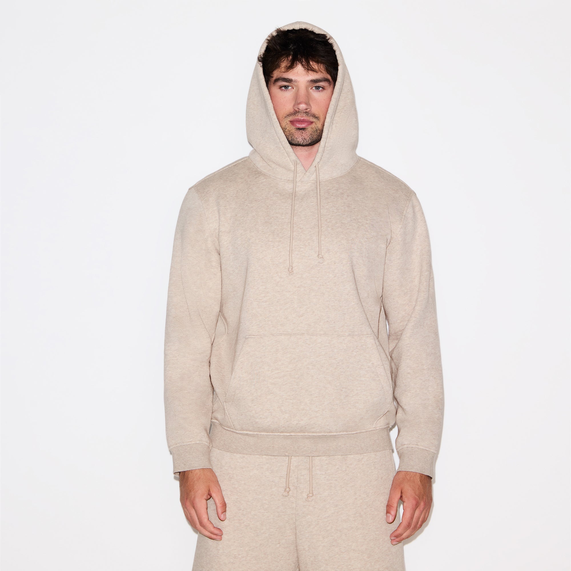 FLEECE LOUNGE MENS CLASSIC HOODIE | DESERT HEATHER