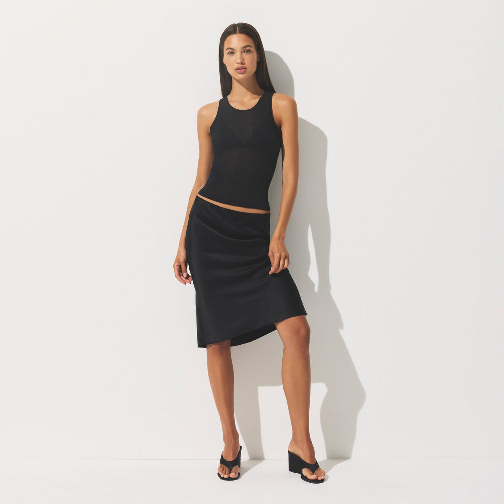 SHEER RIB CREWNECK TANK | SOOT