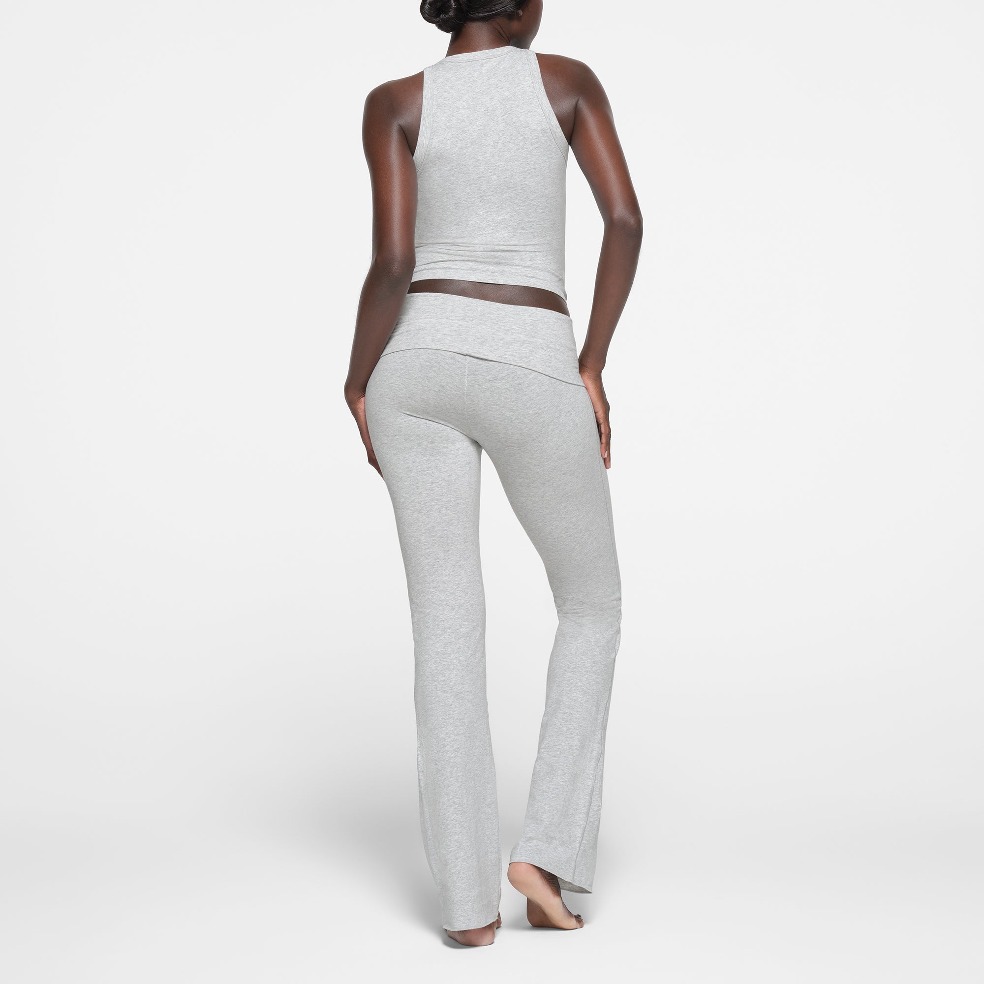 COTTON JERSEY CREW NECK TANK | LIGHT HEATHER GREY