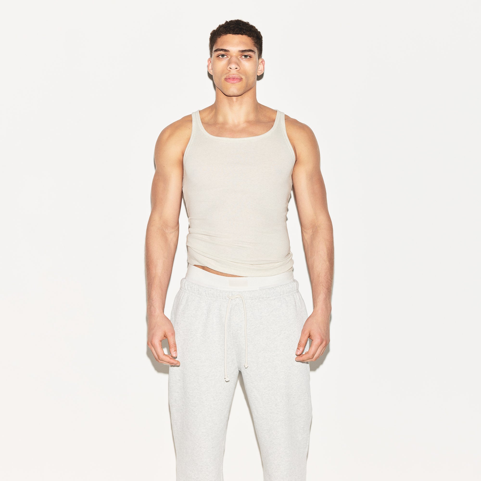 SKIMS COTTON MENS RIB TANK 3-PACK | ARMY MULTI