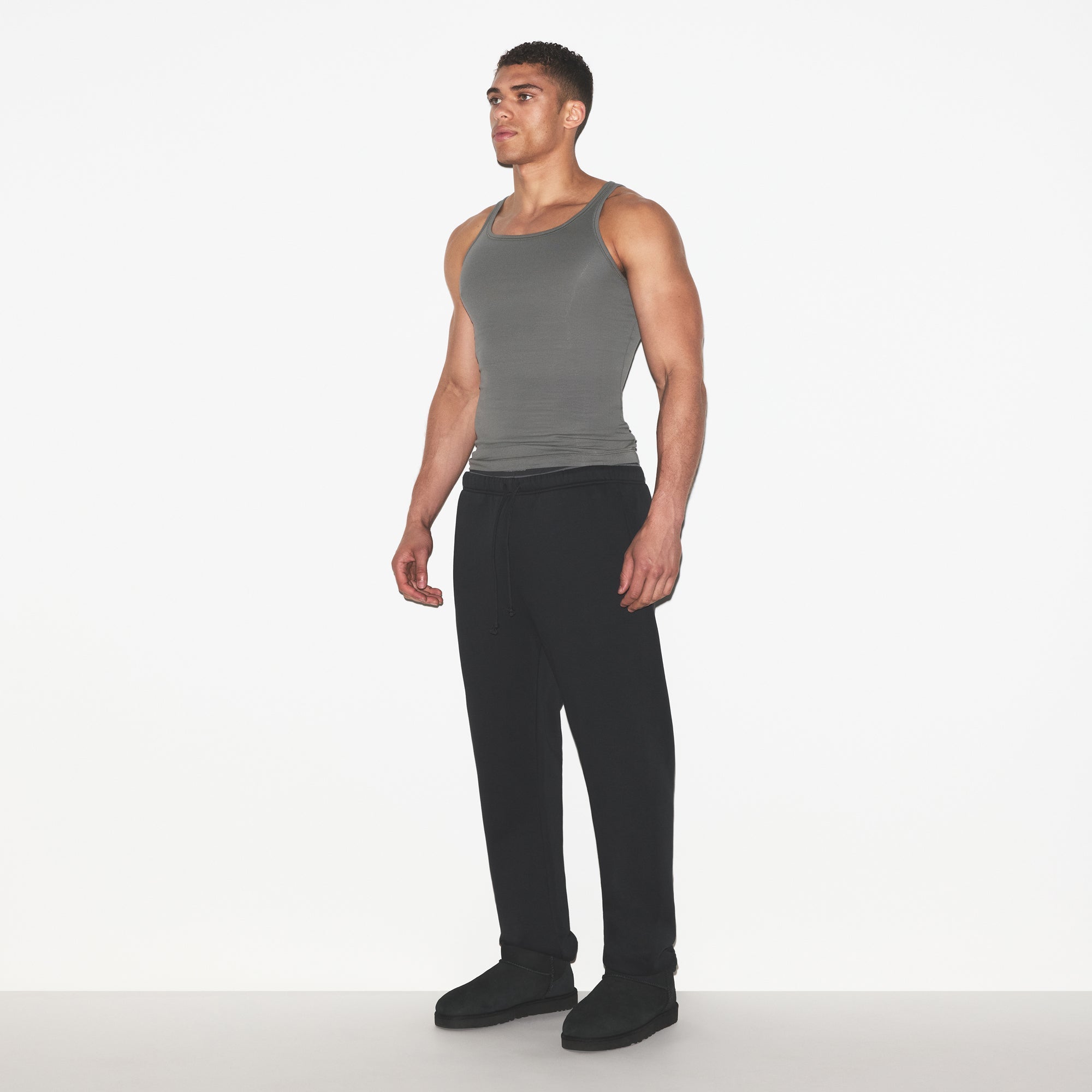 SKIMS COTTON MENS RIB TANK 3-PACK | ECRU RUSSET MULTI