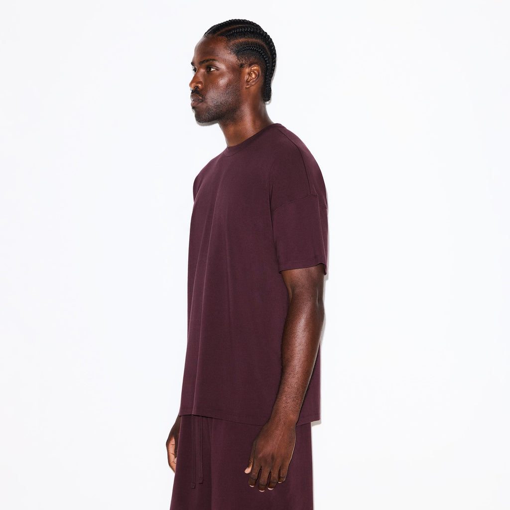 JERSEY LOUNGE MENS OVERSIZED T-SHIRT | CURRANT