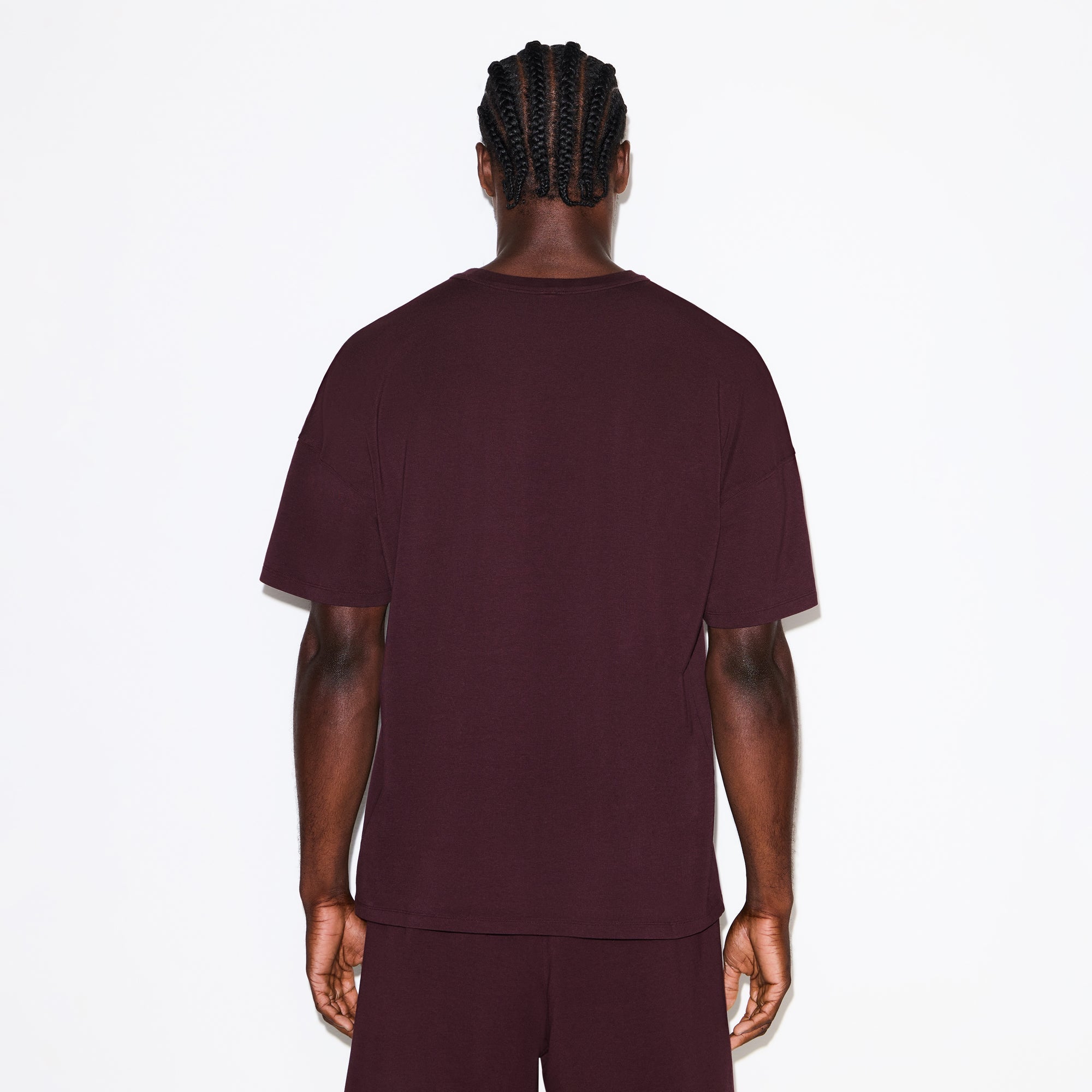 JERSEY LOUNGE MENS OVERSIZED T-SHIRT | CURRANT