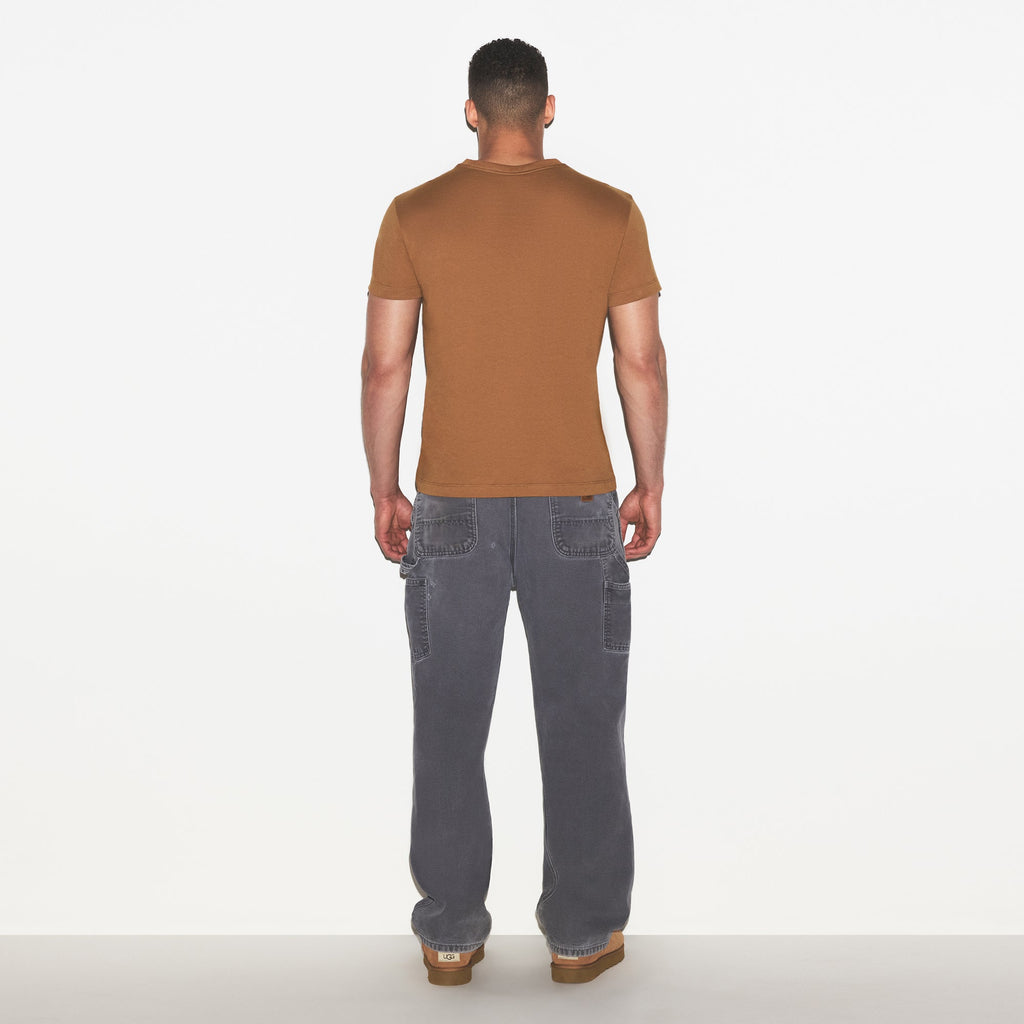 SKIMS COTTON MENS CLASSIC T-SHIRT | RUSSET