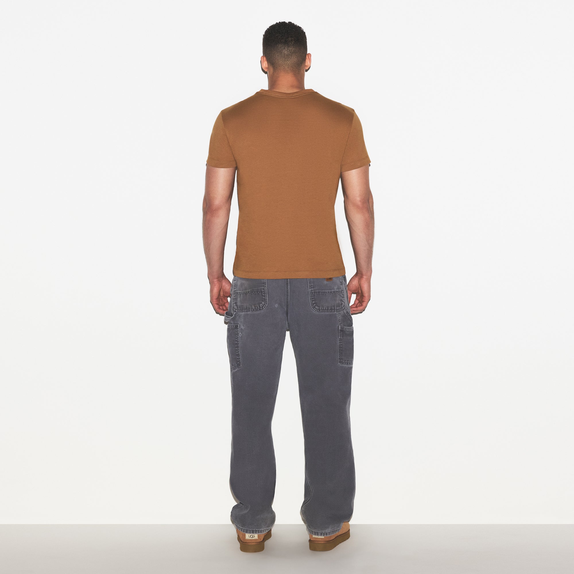 SKIMS COTTON MENS CLASSIC T-SHIRT | RUSSET