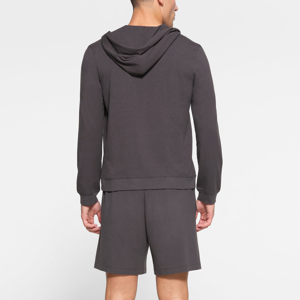 JERSEY LOUNGE MENS ZIP UP HOODIE | ASH
