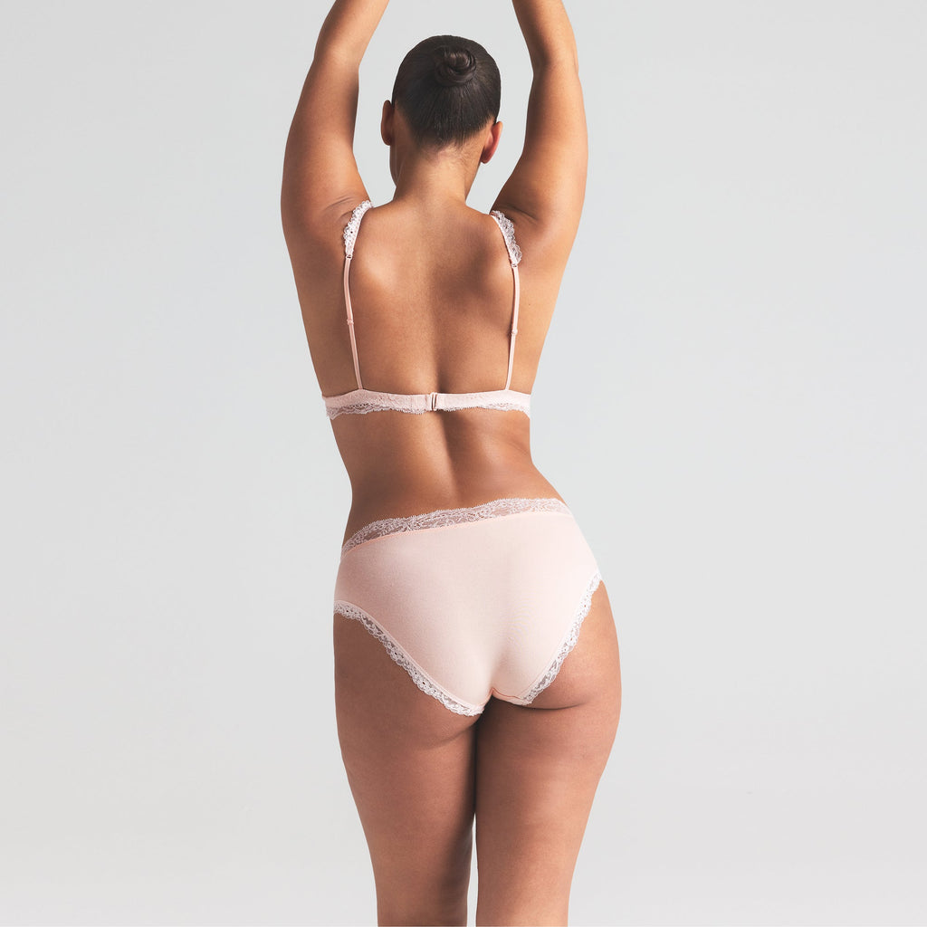 COTTON JERSEY LACE TRIANGLE BRALETTE | PRIMROSE