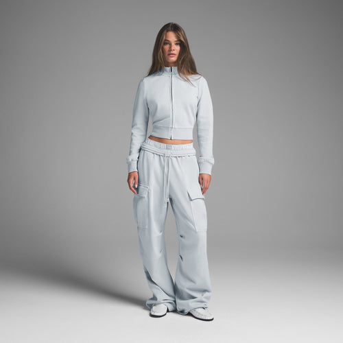 BOYFRIEND FLEECE CARGO PANT | ZEN BLUE