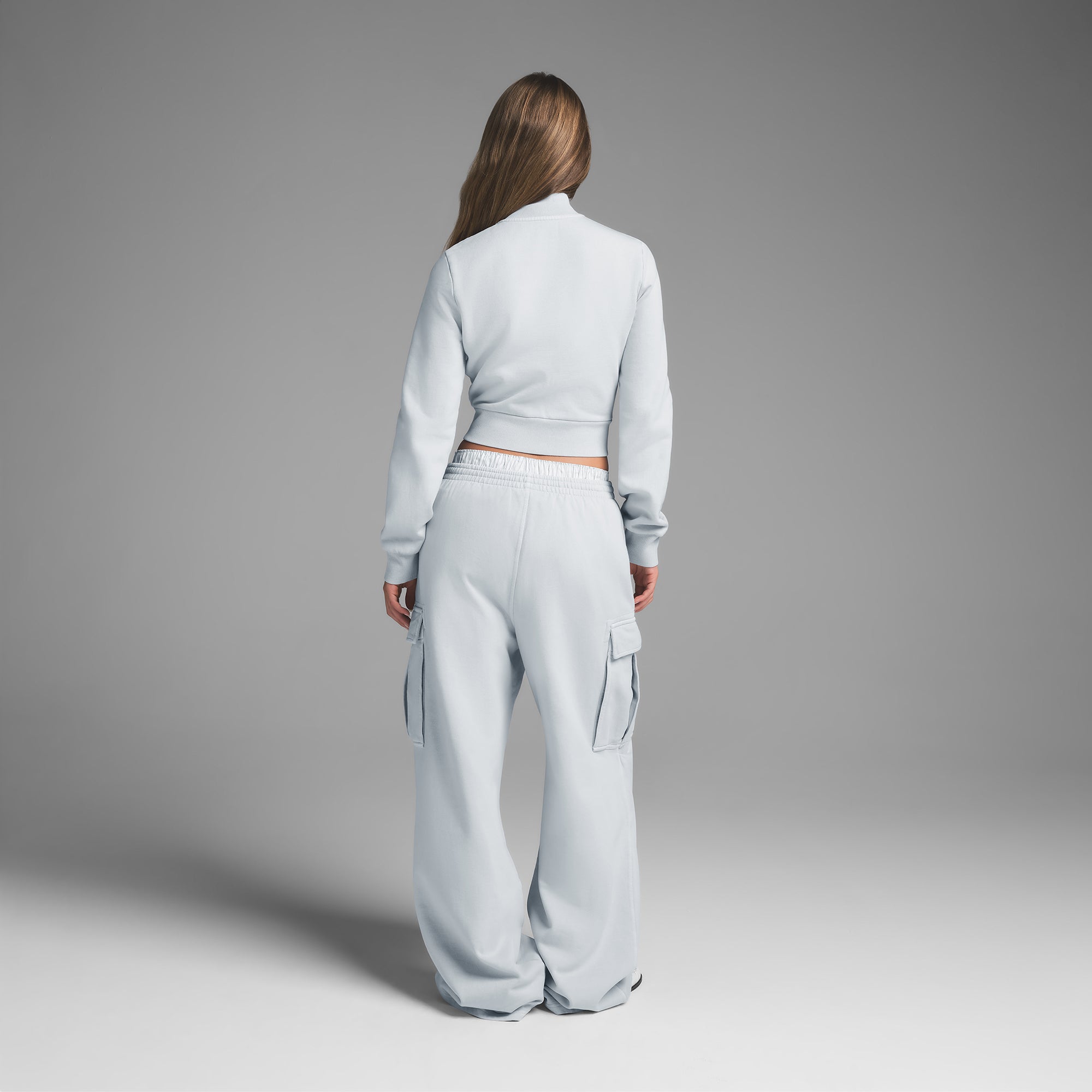 BOYFRIEND FLEECE CARGO PANT | ZEN BLUE