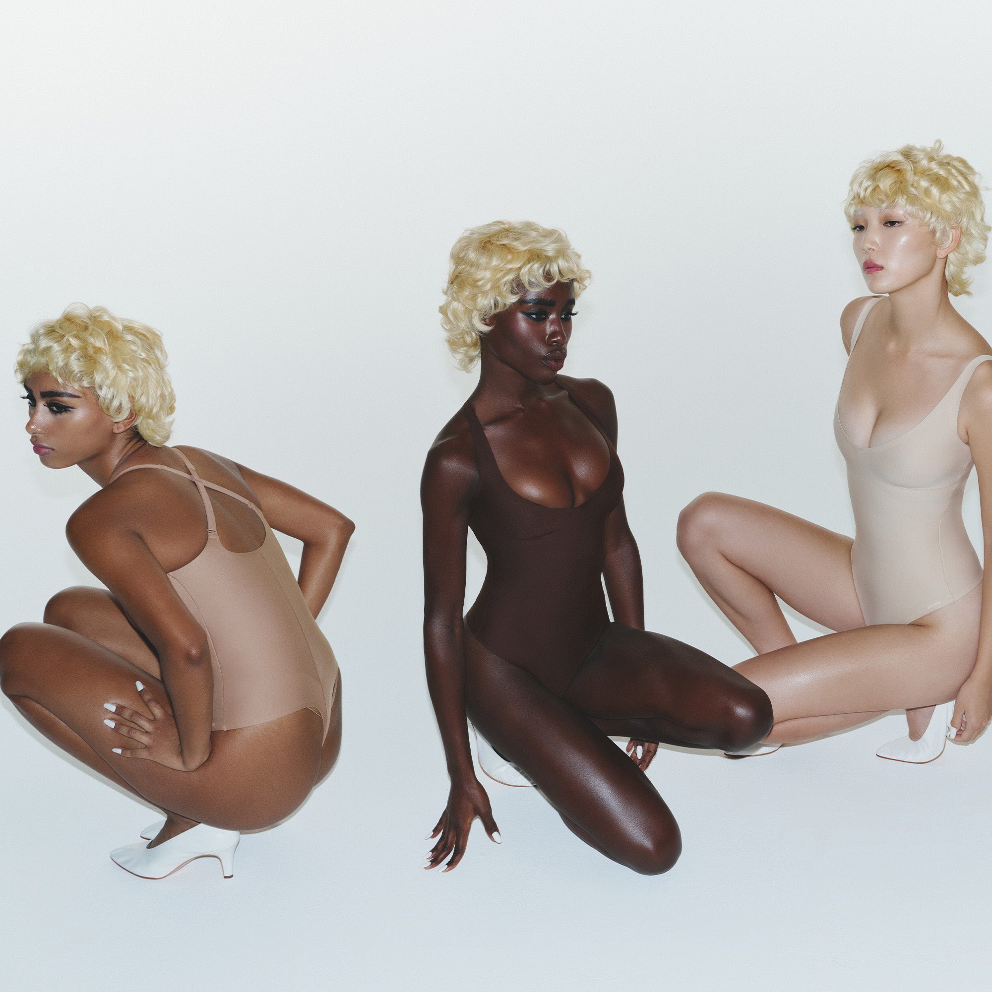 SKIMS BODY CORE SCULPT PLUNGE THONG BODYSUIT | SAND